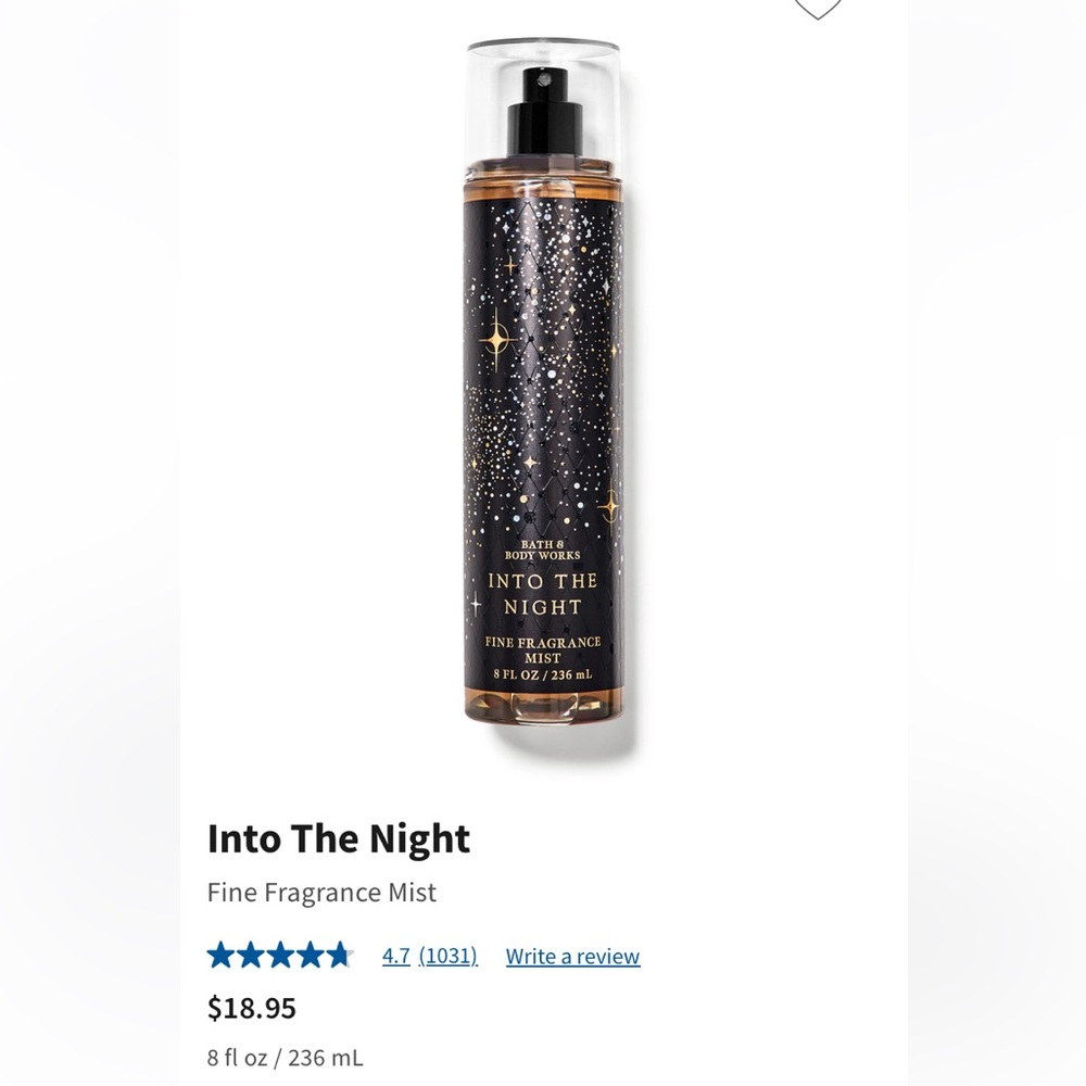 ✨2-pc Set “INTO THE NIGHT” BBW Collection, Body Spray+Body Wash NWT & Gift Wrap - Picture 7 of 8